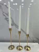 ensemble porte bougie metal dore +bougies 6pcs pb-01 طقم حامل الشموع