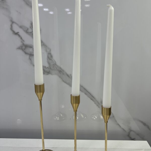 ensemble porte bougie metal dore +bougies 6pcs pb-01 طقم حامل الشموع