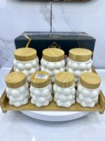 Porte épice bamboo 7Pcs حامل توابل – Image 2