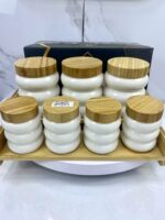 Porte épice bamboo 7Pcs حامل توابل – Image 5