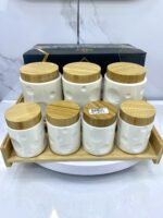 Porte épice bamboo 7Pcs حامل توابل – Image 7