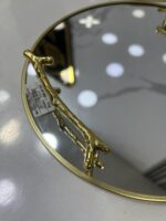 ⁦plateau miroir rond dore ac main 2722-10 بلاطو⁩ - الصورة ⁦6⁩