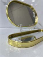 ⁦plateau miroir dore ovale 036 بلاطو⁩ - الصورة ⁦4⁩