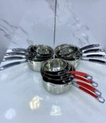 série casserole inox + silic 18/10 4pcs YH-401 سيري كسرونة