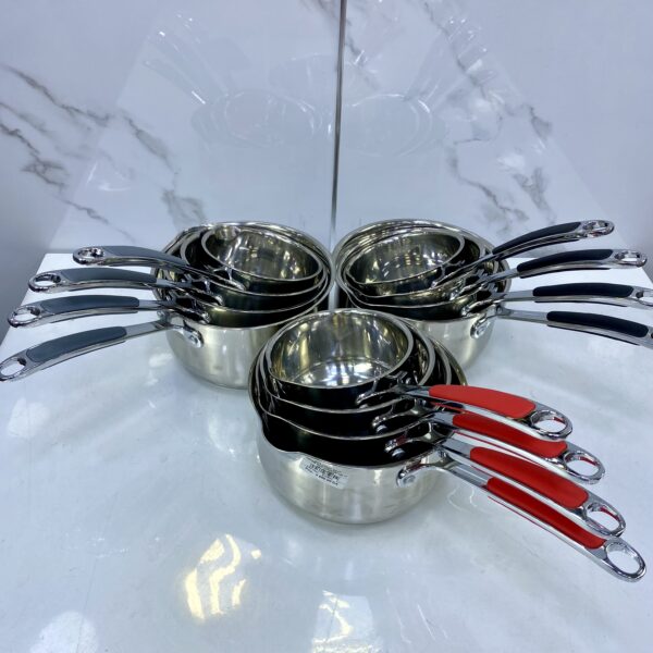 série casserole inox + silic 18/10 4pcs YH-401 سيري كسرونة