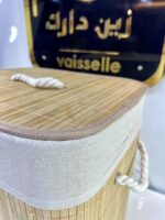 ⁦Panier a linge rect bois 05-1 سلة الغسيل⁩ - الصورة ⁦3⁩