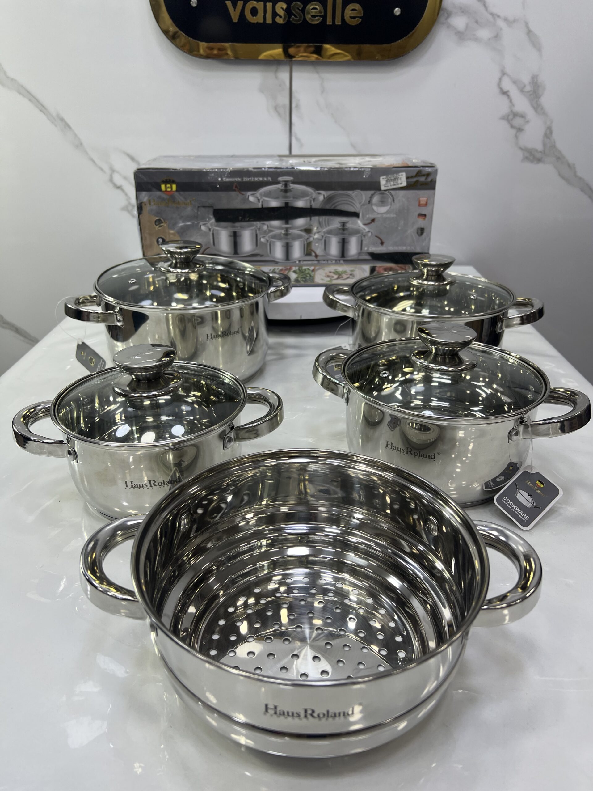 IMG_4743 serie marmite HAUSROLAND inox 9p - الصورة 1