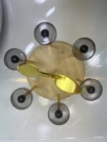 support de verre dore bamboo as-023حاملة الكوؤس – Image 4