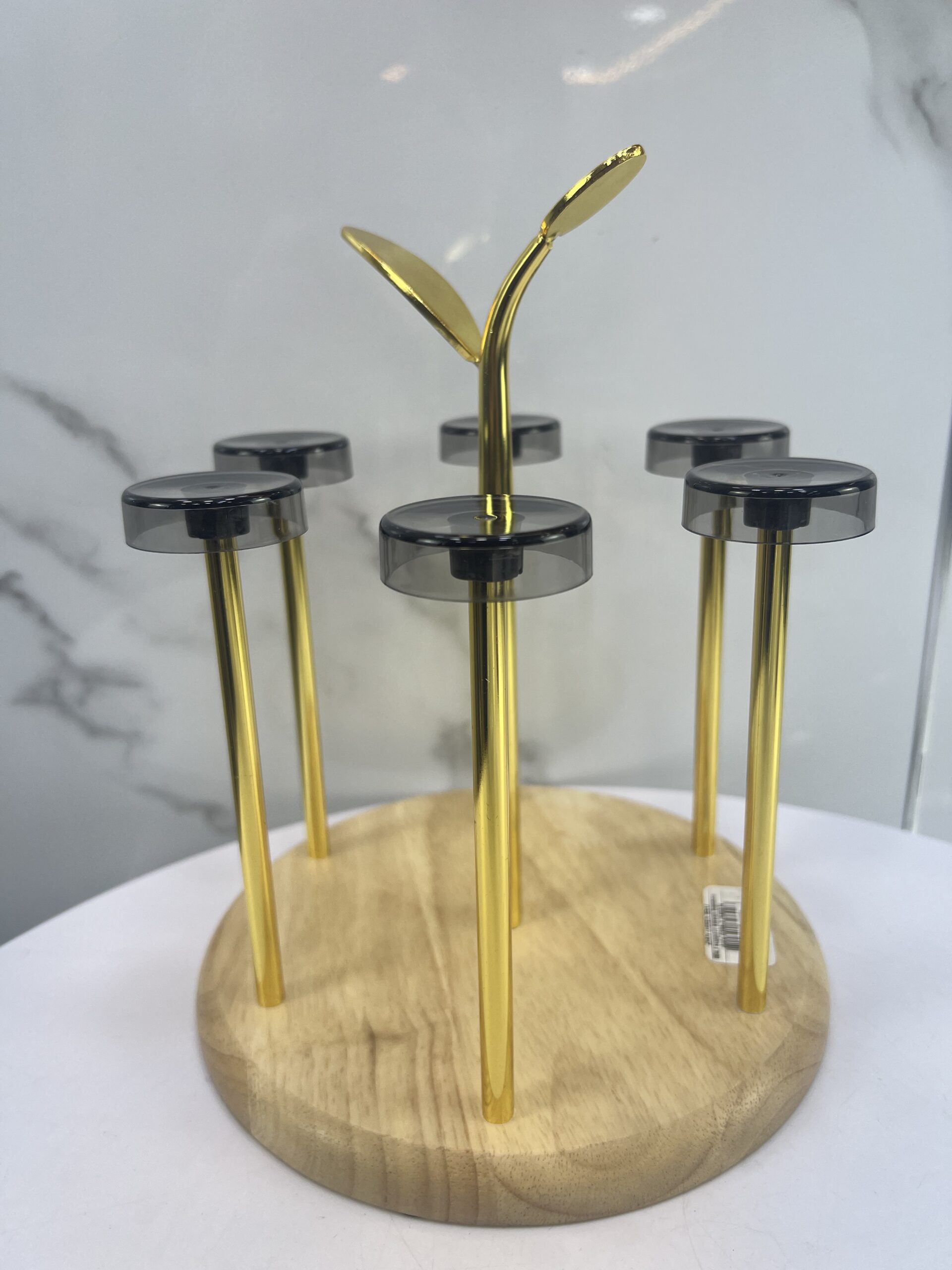 IMG_5219 support de verre dore bamboo as-023حاملة الكوؤس – Image 1