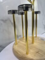 support de verre dore bamboo as-023حاملة الكوؤس – Image 2