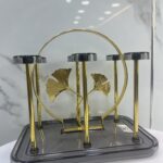 support de verre dore carrée as-865 حاملة الكوؤس