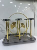 support de verre dore carrée as-865 حاملة الكوؤس