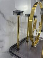 support de verre dore carrée as-865 حاملة الكوؤس – Image 4