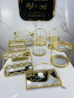 Porte gâteaux miroir dore HP-17 حاملة الحلوى