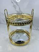 ⁦Porte gâteaux miroir dore HP-17 حاملة الحلوى⁩ - الصورة ⁦4⁩