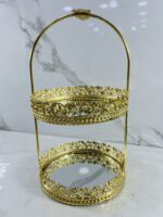 ⁦Porte gâteaux miroir dore HP-17 حاملة الحلوى⁩ - الصورة ⁦8⁩