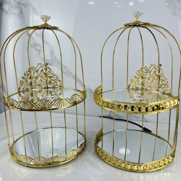 Porte gâteaux cage dore GM-80 حاملة الحلوى