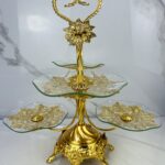 Porte gâteaux dore 4p 1374-ND حاملة الحلوى