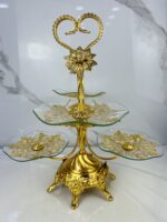 Porte gâteaux dore 4p 1374-ND حاملة الحلوى