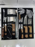 ⁦Valise couteaux bois 11pcs 104B37⁩ - الصورة ⁦2⁩