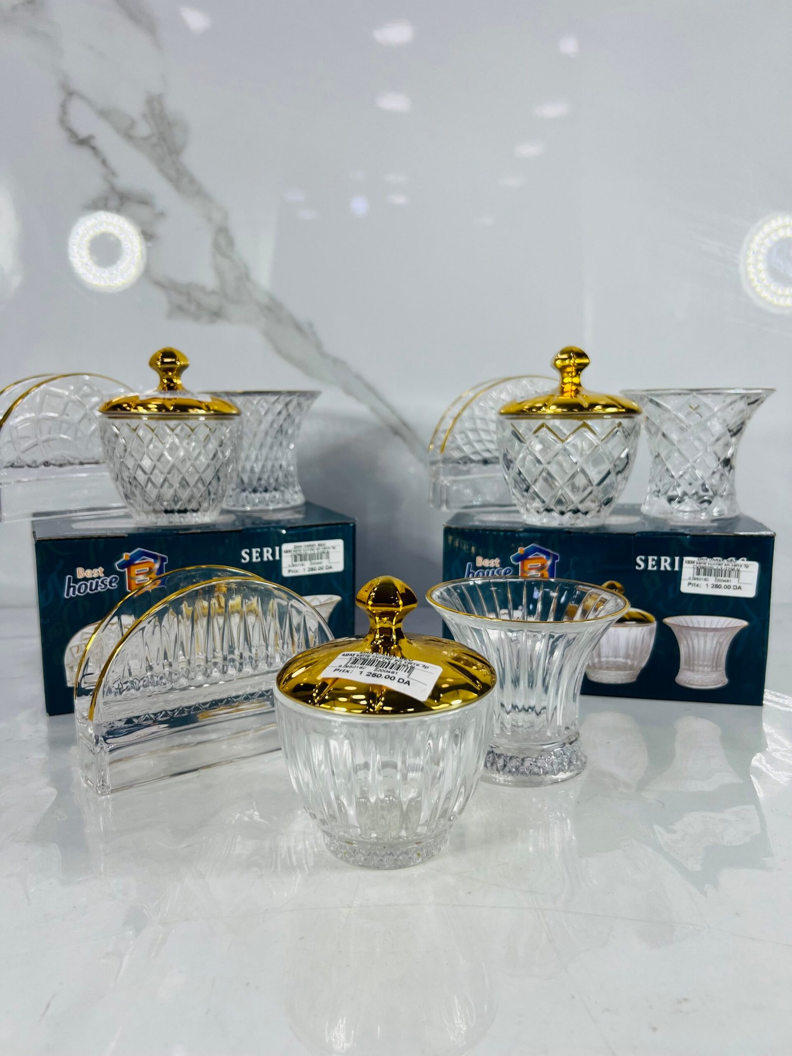 IMG_5853 Serie sucrier en verre 3p CV-50 سيري سكرية – Image 1