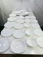 service de table rond blanc 24pcs – Image 2