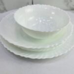 service de table rond blanc 24pcs