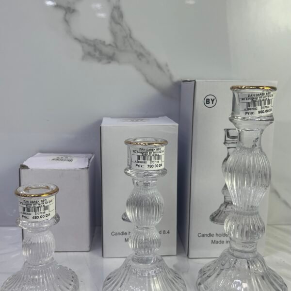 porte bougie en verre luxe 2707-10